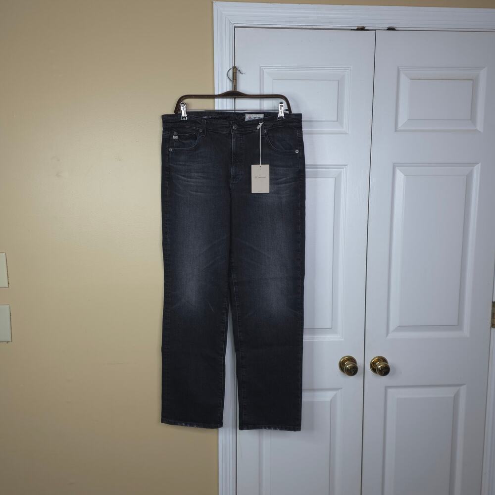 AG Adriano Goldschmied Saige High-Rise Straight Jeans 10 Years Alliance Size 33